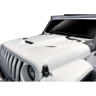Jeep Wrangler Custom Hoods Carbon Fiber Fiberglass Scoops Vents