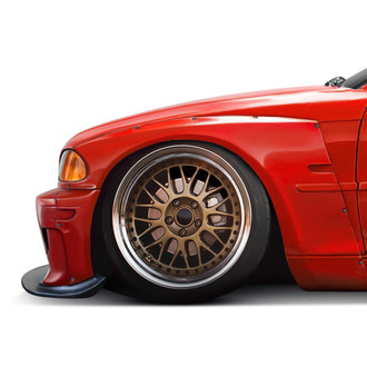 Duraflex® - Circuit Style Wide Body Fiberglass Front Fender Flares (Unpainted)