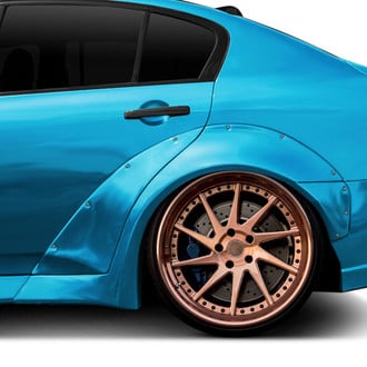 Duraflex® - LBW Style Fiberglass Rear Fender Flares (Unpainted)