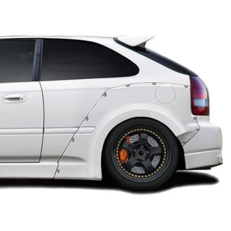 Duraflex® - MMR Style Fiberglass Rear Fender Flares (Unpainted)