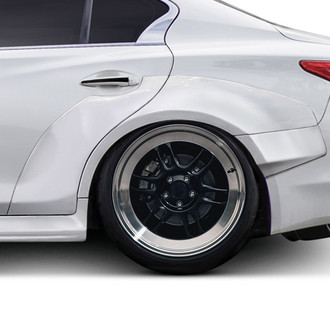 Duraflex® - Redline Style Wide Body Fiberglass Rear Fender Flares (Unpainted)