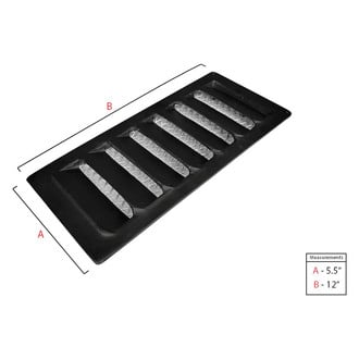 Duraflex® - GT1 Style Fiberglass Hood Vents (Unpainted)