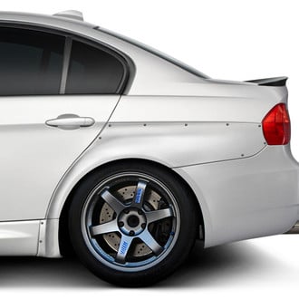 Duraflex® - HX Style Wide Body Fiberglass Rear Fender Flares (Unpainted)