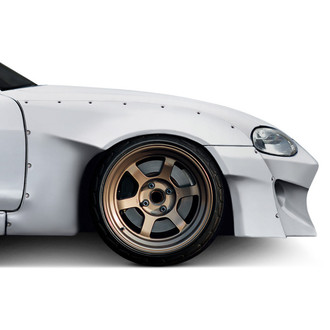 Duraflex® - RBS Style Wide Body Fiberglass Front Fender Flares (Unpainted)