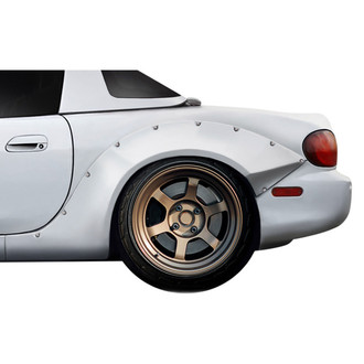 Duraflex® - RBS Style Wide Body Fiberglass Rear Fender Flares (Unpainted)