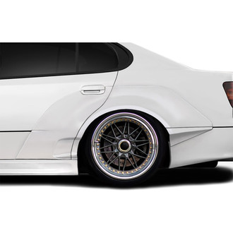 Duraflex® - KTV Style Wide Body Fiberglass Rear Fender Flares (Unpainted)