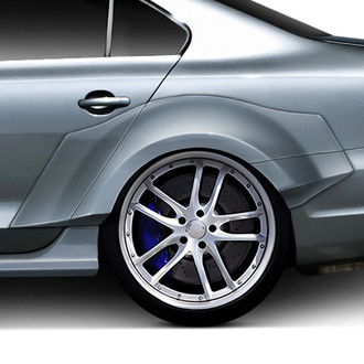 Duraflex® - KTV Style Wide Body Fiberglass Rear Fender Flares (Unpainted)