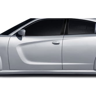 Duraflex® - Hellcat Style Fiberglass Wide Body Side Skirts (Unpainted)