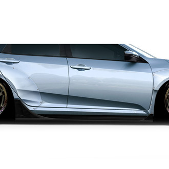 Duraflex® - Broman Style Fiberglass Side Skirt Rocker Panels (Unpainted)