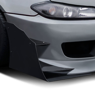 Duraflex® - D1 Sport Style Fiberglass Front Bumper Canards (Unpainted)