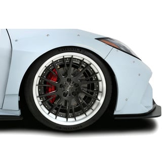 Duraflex® - Gran Veloce Style Fiberglass Wide Body Front Fender Flares (Unpainted)