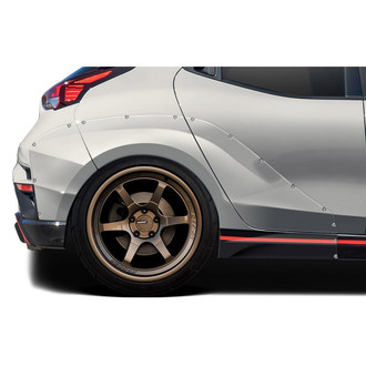 Duraflex® - Aerotune Style 3 Pieces Fiberglass Rear Fender Flares (Unpainted)