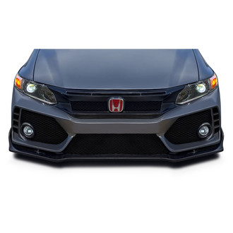 Duraflex® - FK8 Type R Style Fiberglass Front Bumper Cover (Unpainted)