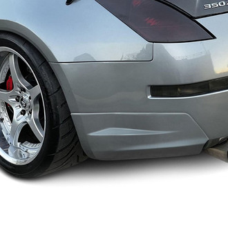 Duraflex® - Lexer Style Fiberglass Rear Bumper Lip Add On Spoilers (Unpainted)