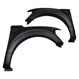 Duraflex® - 4" Bulge Style Fiberglass Front Fenders (Unpainted)