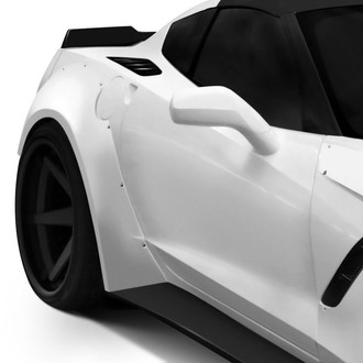 Duraflex® - Gran Veloce Style Wide Body Fiberglass Rear Fender Flares (Unpainted)