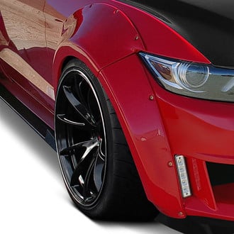 Duraflex® - Grid Style Wide Body Fiberglass Front and Rear Fender Flares Kit (Unpainted)