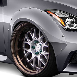 Duraflex® - Circuit Style 75mm Fiberglass Front Fender Flares (Unpainted)