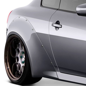 Duraflex® - Circuit Style 75mm Fiberglass Rear Fender Flares (Unpainted)