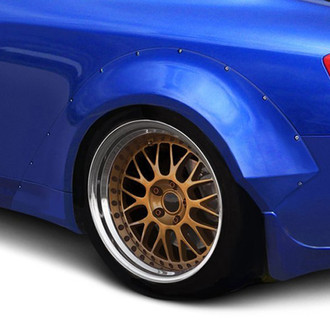Duraflex® - Circuit Sport Style 75mm Fiberglass Rear Fender Flare Caps (Unpainted)