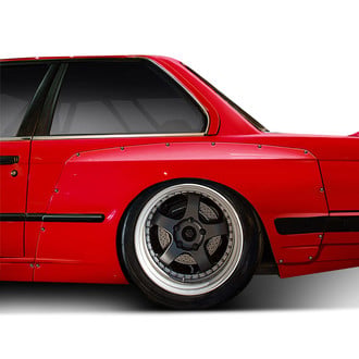 Duraflex® - TKO Wide Body 70mm Fiberglass Rear Fender Flares (Unpainted)