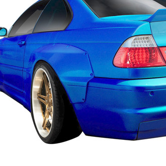 Duraflex® - Circuit Style Wide Body Fiberglass Rear Fender Flares (Unpainted)
