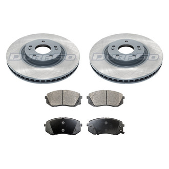 DuraGo® - 1-Piece Plain Brake Kit with Ceramic Brake Pads