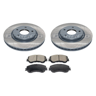 DuraGo® - 1-Piece Plain Brake Kit with Ceramic Brake Pads