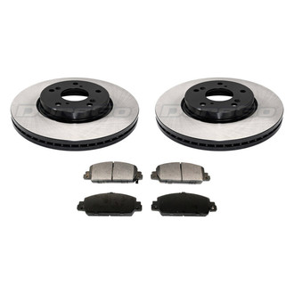 DuraGo® - 1-Piece Plain Brake Kit with Ceramic Brake Pads