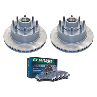 DuraGo® - Plain Front Brake Kit with Ceramic Pads