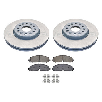 DuraGo® BNDL-31008866 - Plain Front Brake Kit with Ceramic Pads
