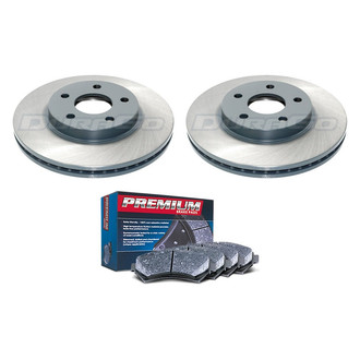 DuraGo® - Premium™ Plain Front Brake Kit with Semi-Metallic Pads
