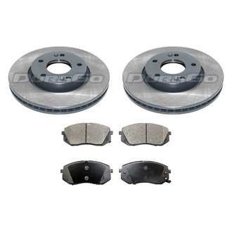 DuraGo® - Premium™ Plain Front Brake Kit with Semi-Metallic Pads