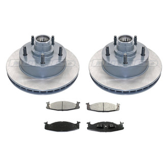 DuraGo® - Premium™ Plain Front Brake Kit with Semi-Metallic Pads