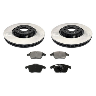 DuraGo® - Premium 1-Piece Plain Brake Kit with Semi-Metallic Brake Pads
