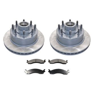 DuraGo® - Premium™ Plain Front Brake Kit with Semi-Metallic Pads