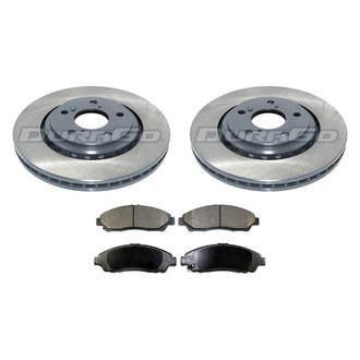 DuraGo® - Premium 1-Piece Plain Brake Kit with Semi-Metallic Brake Pads
