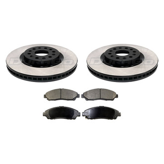 DuraGo® - Premium 1-Piece Plain Brake Kit with Semi-Metallic Brake Pads