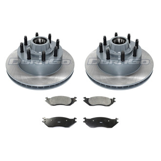 DuraGo® - Premium™ Plain Front Brake Kit with Semi-Metallic Pads