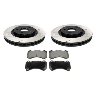DuraGo® - Premium 1-Piece Plain Brake Kit with Semi-Metallic Brake Pads