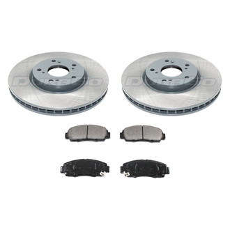 DuraGo® - Premium™ Plain Front Brake Kit with Semi-Metallic Pads