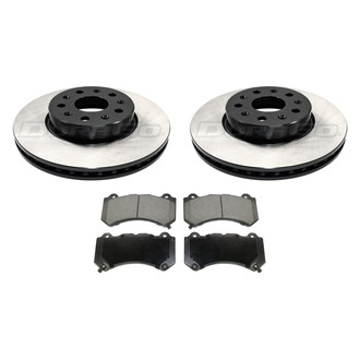 DuraGo® - Premium™ Plain Front Brake Kit with Semi-Metallic Pads