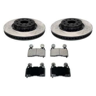 DuraGo® - Premium 1-Piece Plain Brake Kit with Semi-Metallic Brake Pads