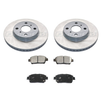 DuraGo® - Premium™ Plain Front Brake Kit with Semi-Metallic Pads