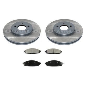 DuraGo® - Premium™ Plain Front Brake Kit with Semi-Metallic Pads