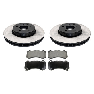 DuraGo® - Premium™ Plain Front Brake Kit with Semi-Metallic Pads