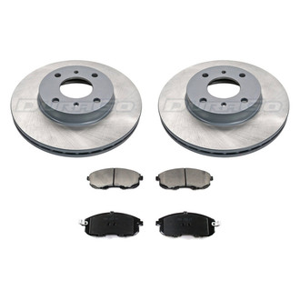 DuraGo® - Premium™ Plain Front Brake Kit with Semi-Metallic Pads