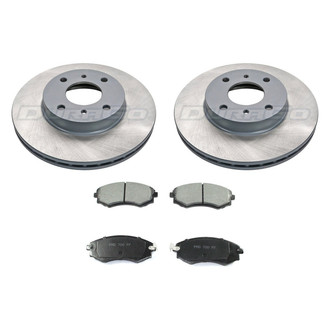 DuraGo® - Premium™ Plain Front Brake Kit with Semi-Metallic Pads