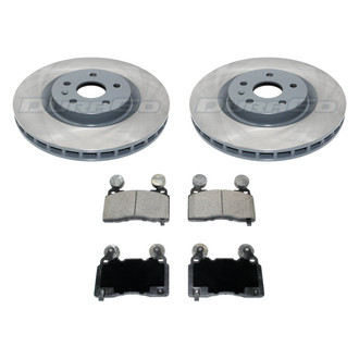 DuraGo® - Premium™ Plain Front Brake Kit with Semi-Metallic Pads