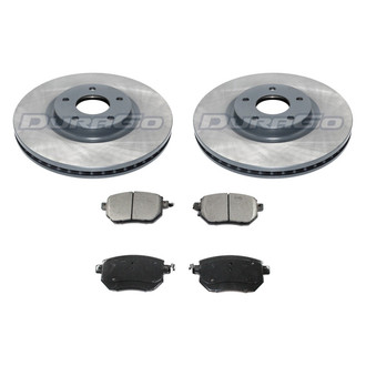 DuraGo® - Premium™ Plain Front Brake Kit with Semi-Metallic Pads